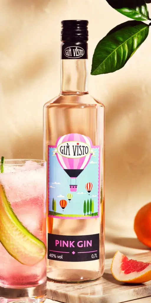 Flasche Pink Gin